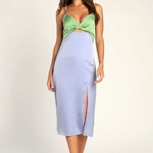 Lulus perfect pairing midi dress NWT